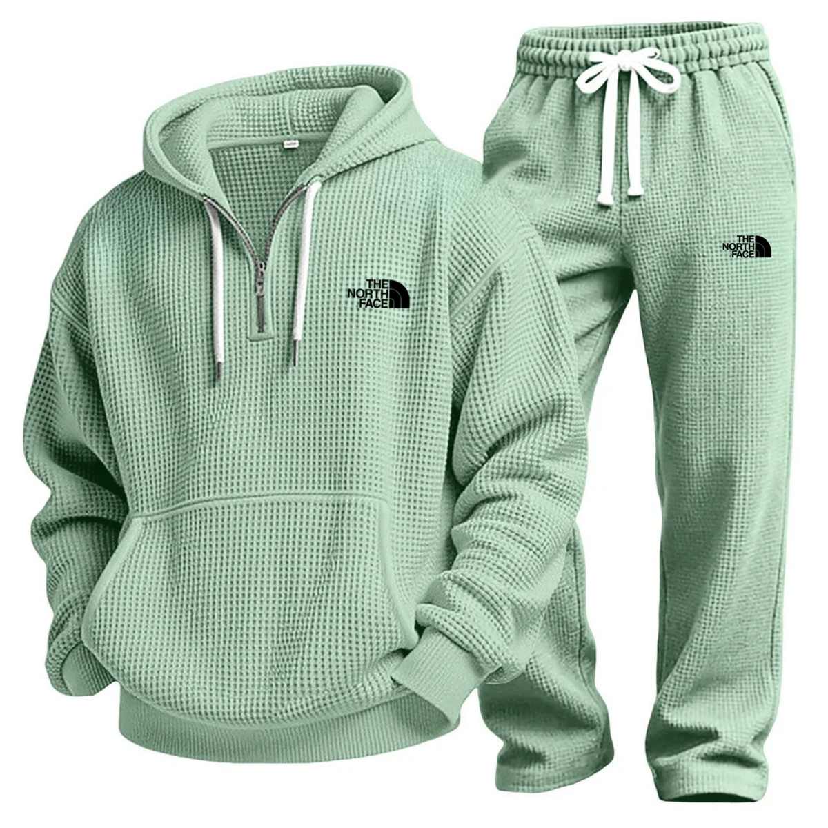 Waffle-Knit Performance Hoodie Jogger Set - Clearance Sale