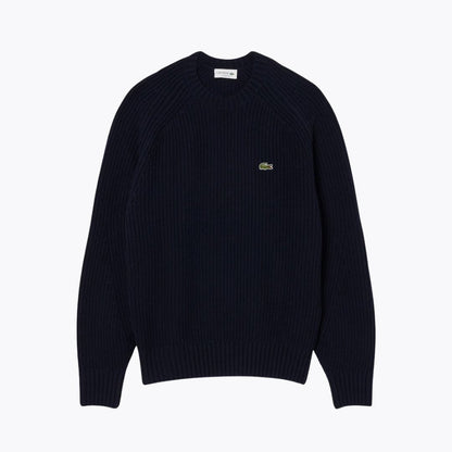 L.C Thick Carded Wool Crew Neck Sweater