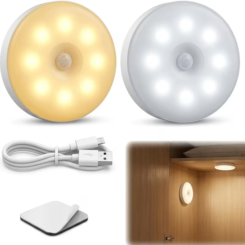 PLOOMI™ MotionGlow — 3er-Pack wiederaufladbare Bewegungssensorleuchten