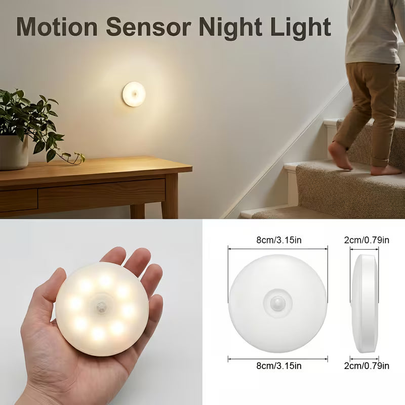 PLOOMI™ MotionGlow — 3er-Pack wiederaufladbare Bewegungssensorleuchten