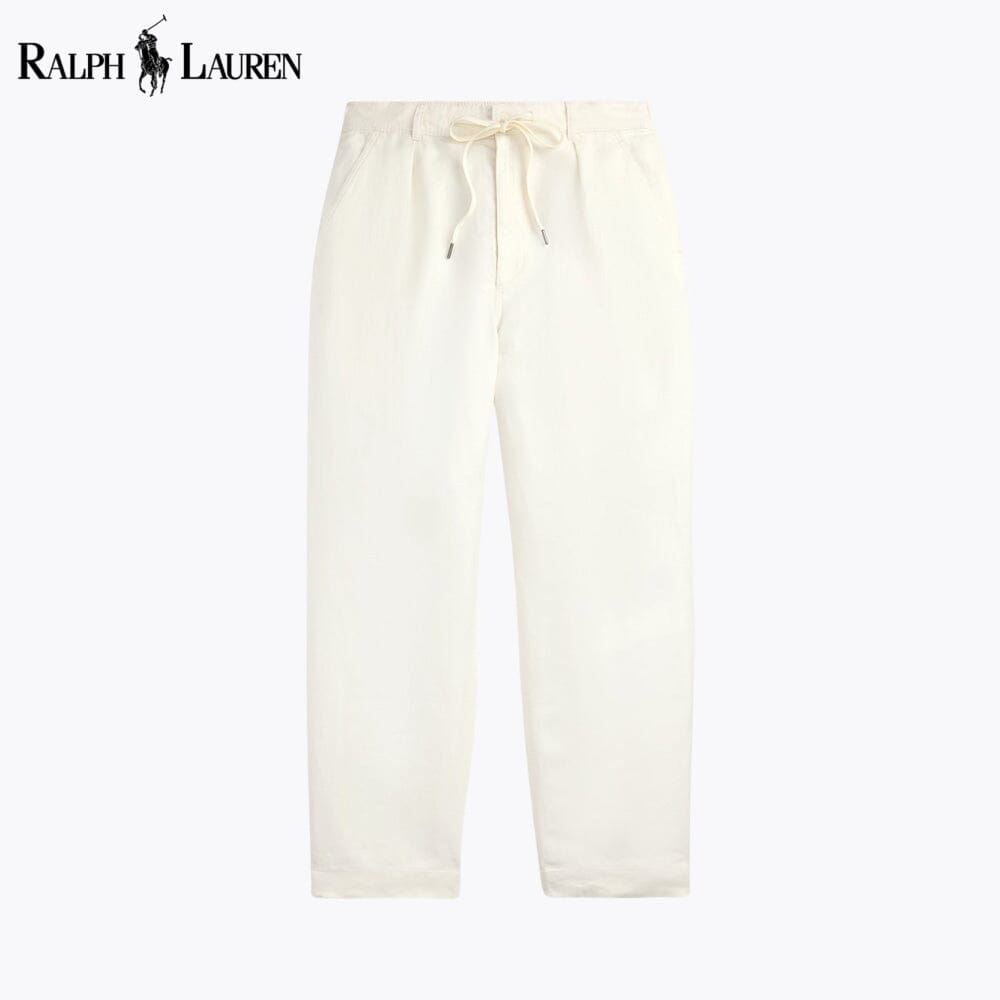 L.R Lateef Relaxed Fit Pleated Linen Pant