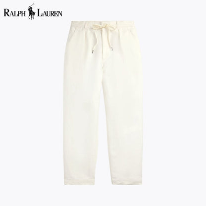 L.R Lateef Relaxed Fit Pleated Linen Pant