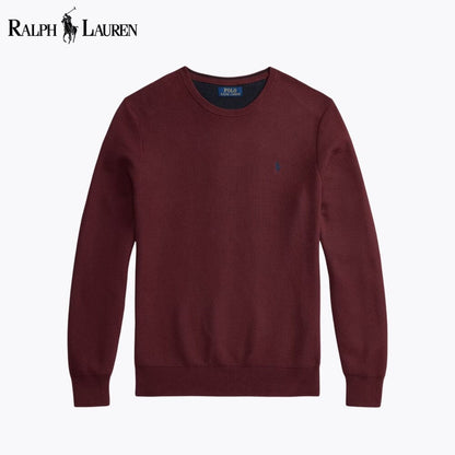 L.R Mesh-Knit Cotton Crewneck Sweater