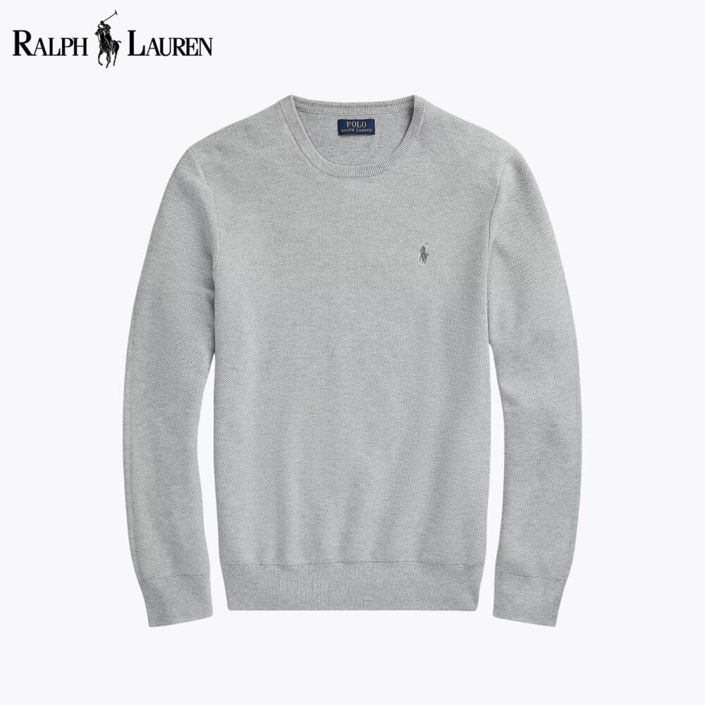 L.R Mesh-Knit Cotton Crewneck Sweater
