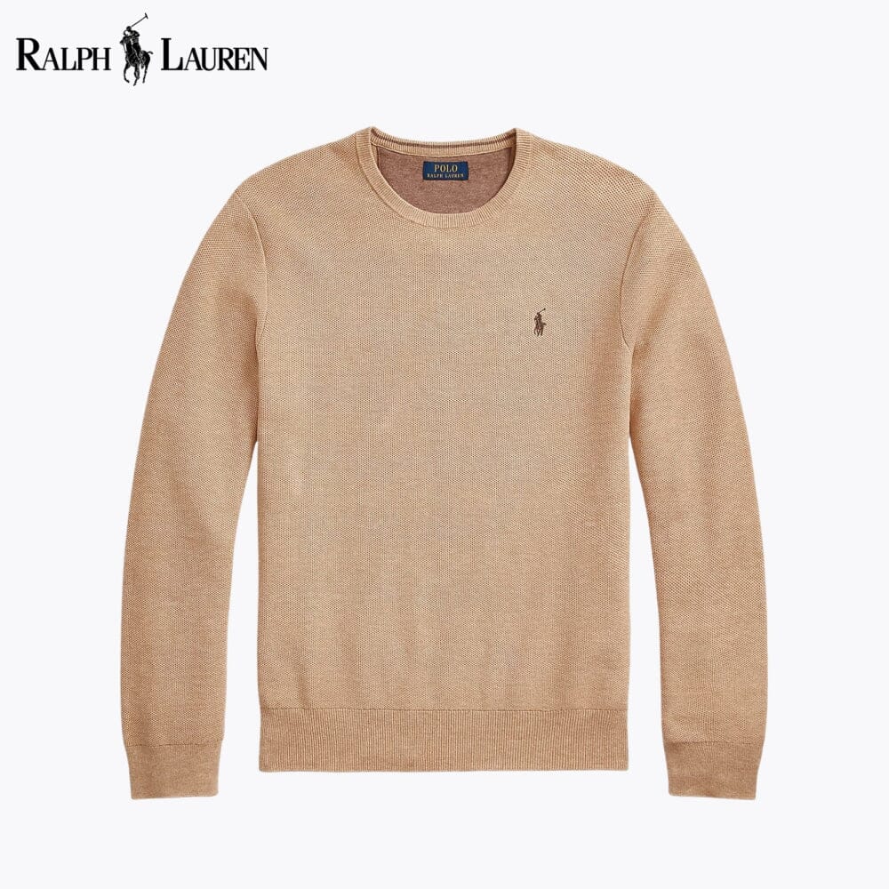 L.R Mesh-Knit Cotton Crewneck Sweater
