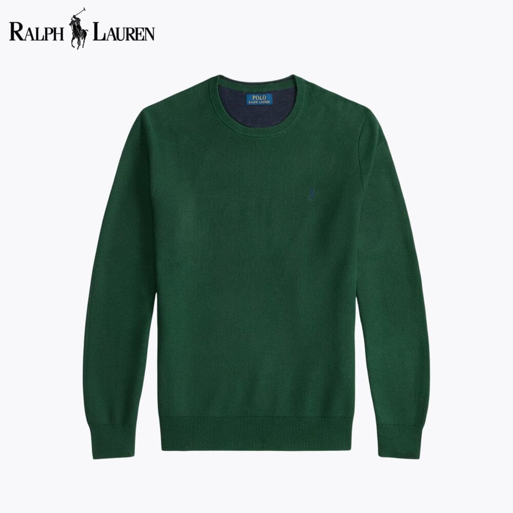 L.R Mesh-Knit Cotton Crewneck Sweater