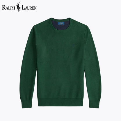 L.R Mesh-Knit Cotton Crewneck Sweater