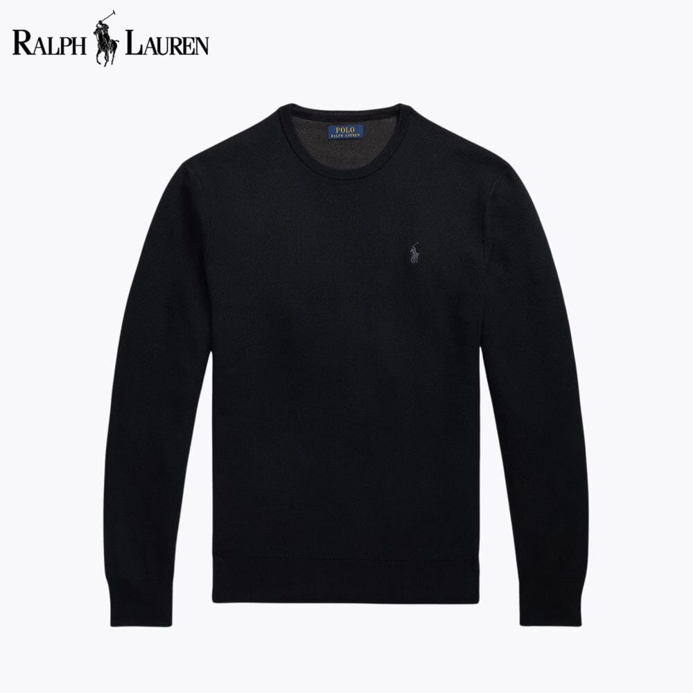 L.R Mesh-Knit Cotton Crewneck Sweater