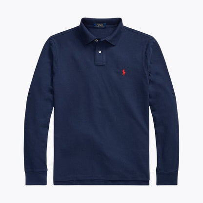 L.R Mesh Long-Sleeve Polo Shirt