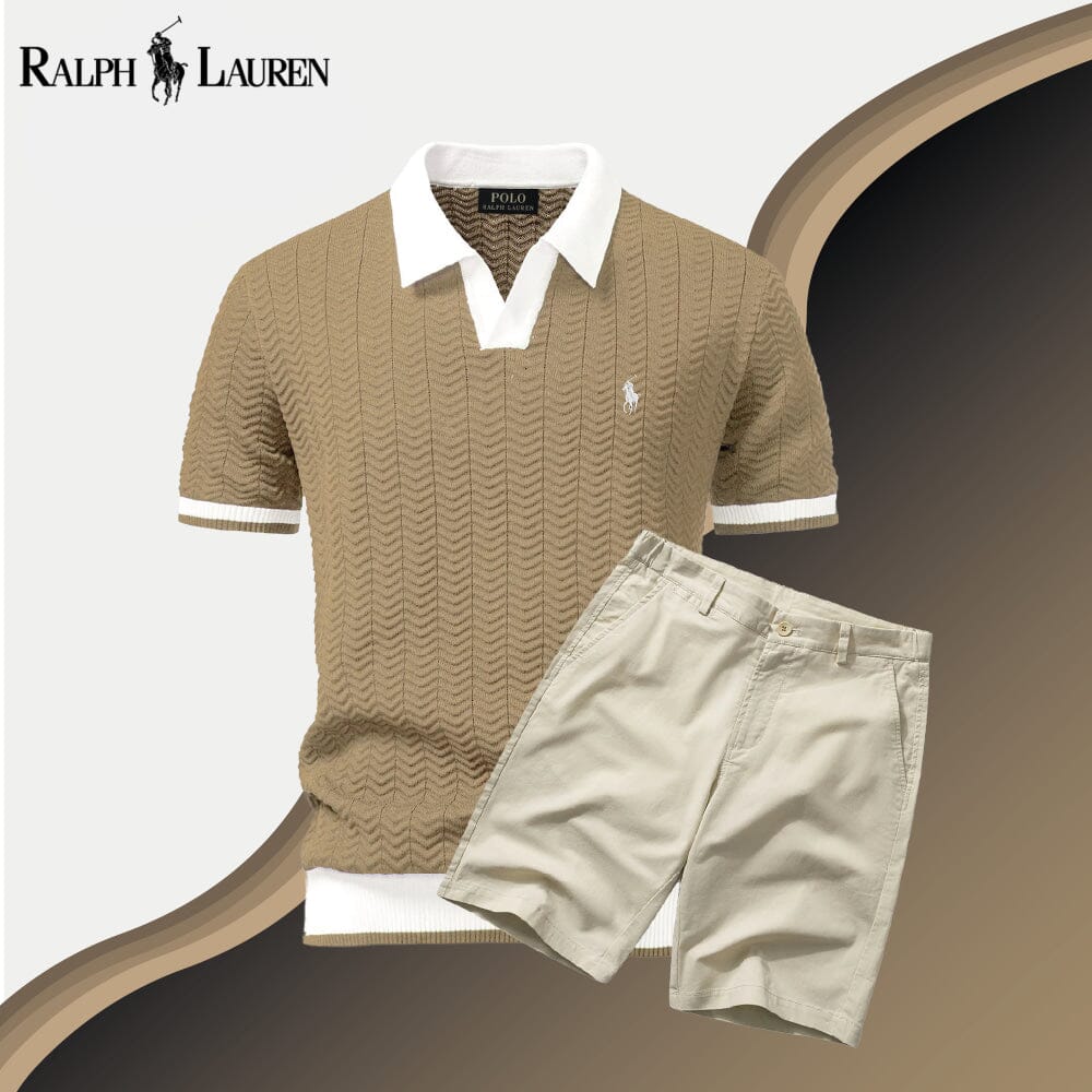 L.R Old Money Polo Shirt + Shorts Set
