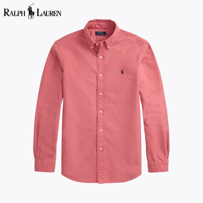 L.R Slim Fit Garment-Dyed Oxford Shirt