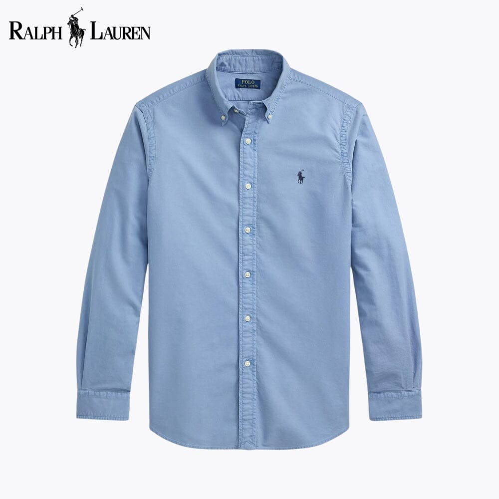 L.R Slim Fit Garment-Dyed Oxford Shirt