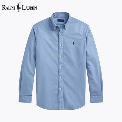 L.R Slim Fit Garment-Dyed Oxford Shirt