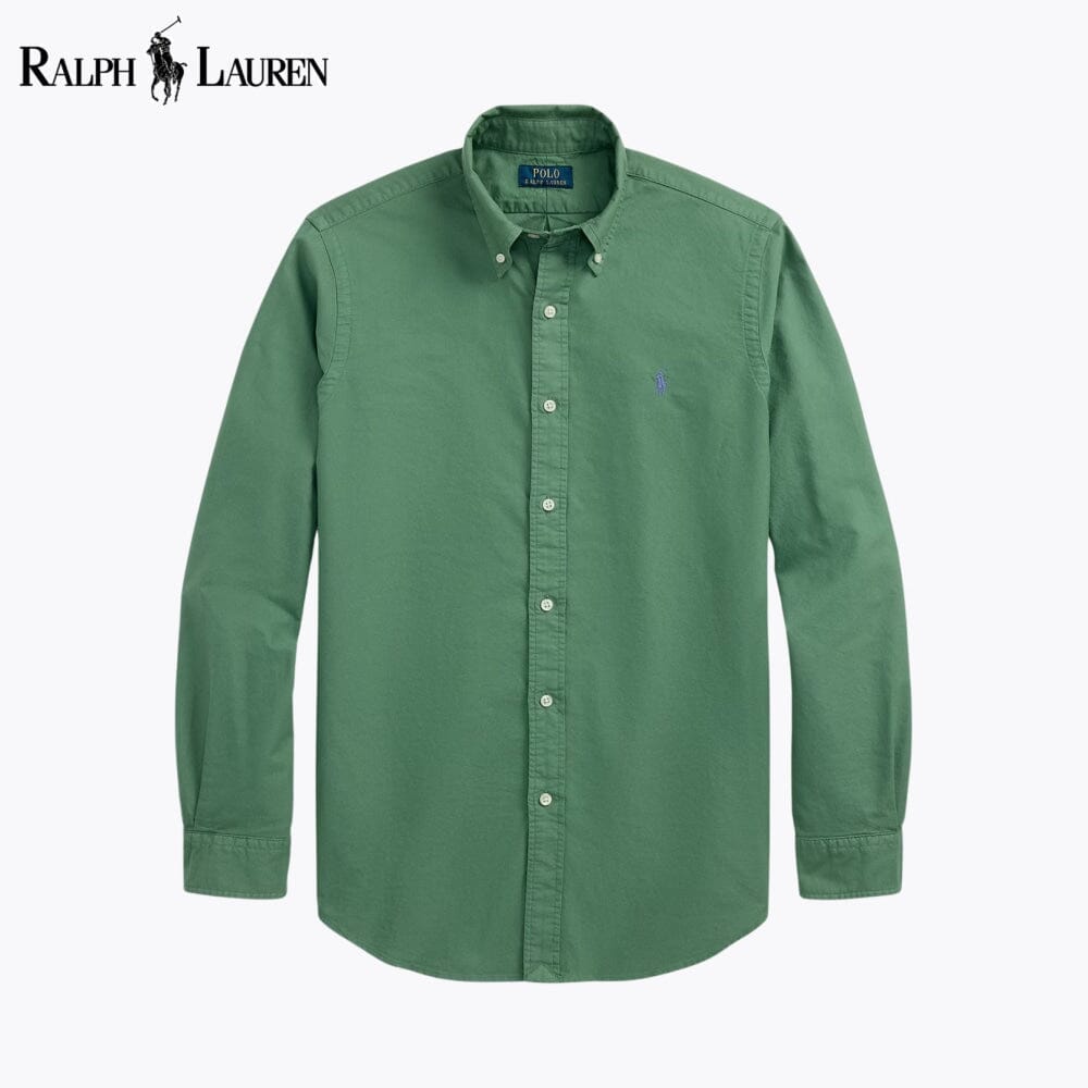 L.R Slim Fit Garment-Dyed Oxford Shirt