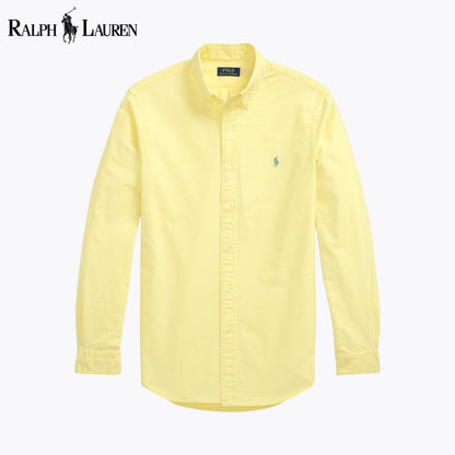L.R Slim Fit Garment-Dyed Oxford Shirt
